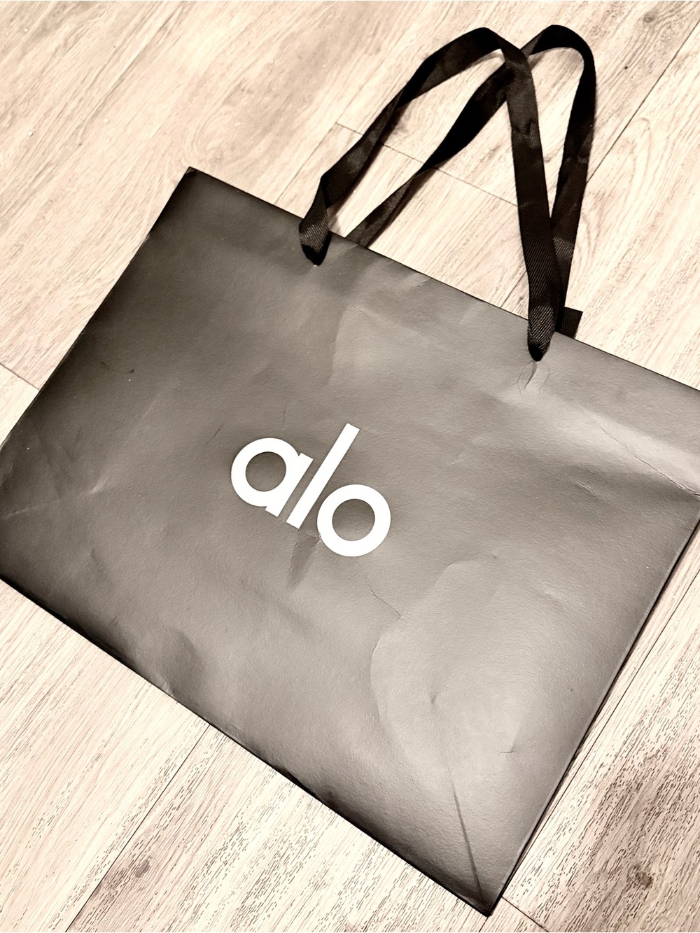 ALO Black Paper Shopping Gift Bag 16.10x12x6.10 inches
